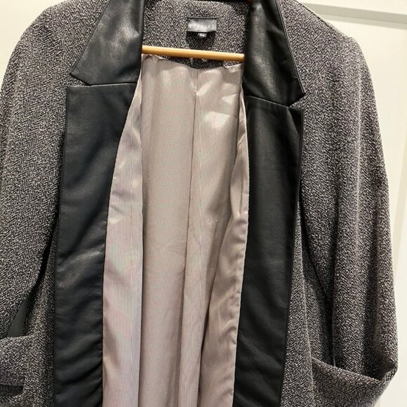 Black Herringbone Swing Jacket by Staples, M - Picture 4 of 16